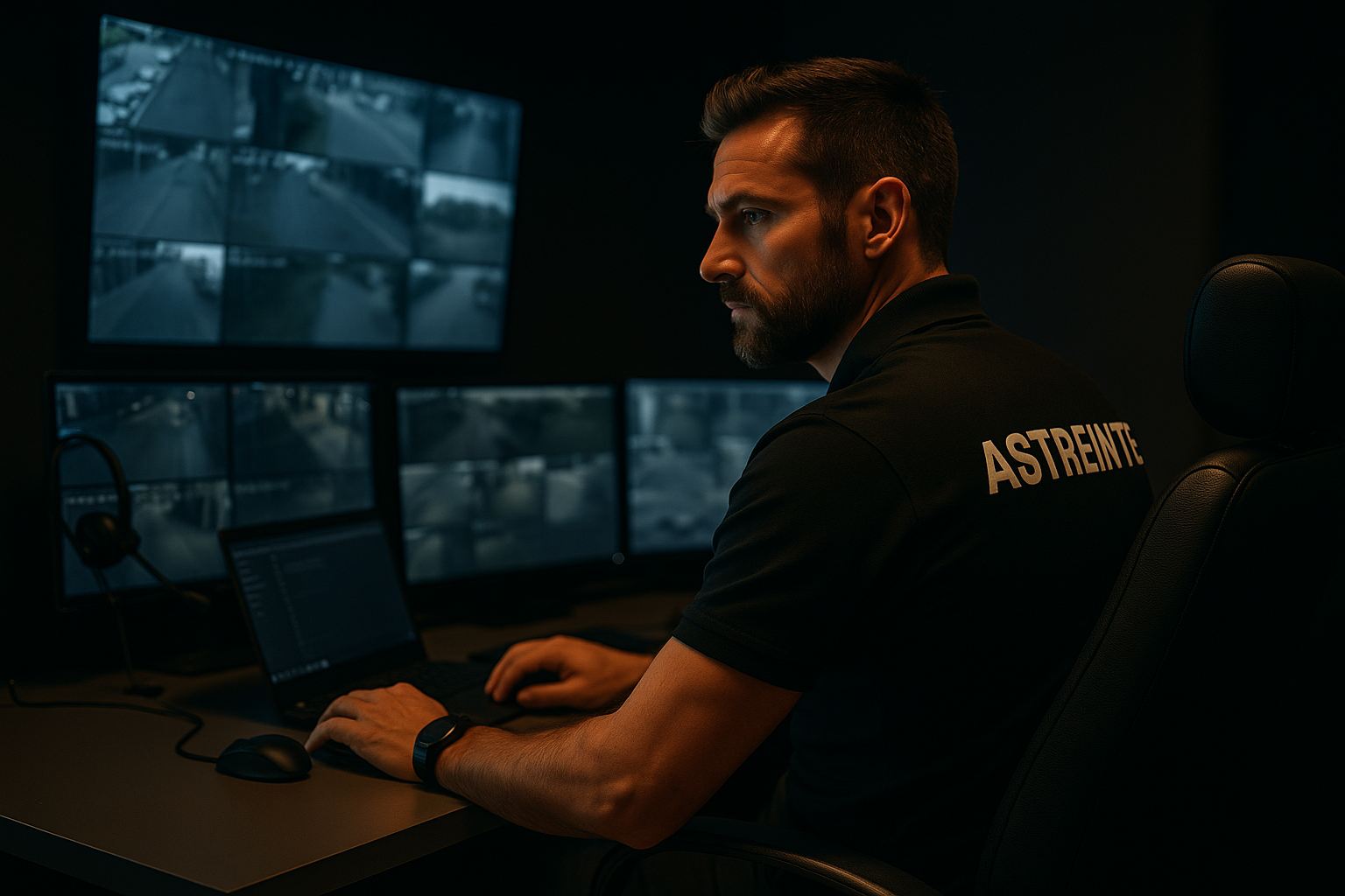 Agent d’astreinte de nuit en salle de supervision
